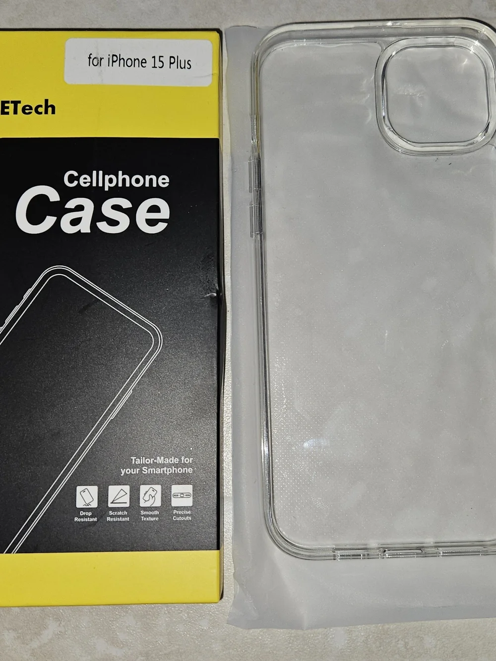 Clear Transparent Cellphone Case for iPhone 15 Plus